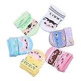 (ラボーグ)La Vogue ベビーソックス キッズ 赤ちゃん 可愛い ソックス 靴下 秋冬 ムール用 外用 お祝い 子供 新生児-12か月ベビ-用 6足 混色