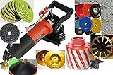Sinkwork Kit for Cut Polish Granite Undermount Sink 5" Convex Polishing Pad, 3" Zero Tolerance Drum,