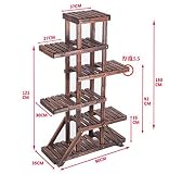 花スタンド屋内 花の棚屋内のマルチ階建てのバルコニーフラワーラックフロアタイプのリビングルーム6層木の花植物工場のポットラック