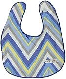 Caden Lane Ikat Collection Bib Set, Chevron Blue, 2-Count by Caden Lane