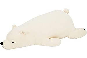 LIV HEART 抱き枕 プレミアムねむねむアニマルズ しろくまのラッキー Lサイズ(全長約76cm) ふわふわ もちもち ぬいぐるみ だきまくら プレゼント 28977-11