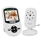 YANX ベビーモニター 赤ちゃん専用の防犯カメラ ボイスセンサー搭載 双方向通話 子守唄 暗視撮影 音声に起動可能 温度表示機能 ズームレンズ ledライト付き 通信の設定不要 HD高画質 年寄り介