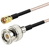 Bingfu RF Pigtail 50 ohms Standard BNC Plug Male to SMB Plug Female on 30cm(11.81in) RG316 Coaxial C