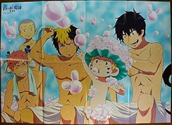 Amazon 青の祓魔師 特大ポスター 志摩廉造 三輪子猫丸 勝呂竜士 うさ麻呂 奥村燐 お風呂アニメ アニメ 萌えグッズ 通販