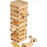 ジェンガクラシックゲーム、sacow Digital layers Stacked High建物ブロック木製おもちゃfor Toddlers 48 pc