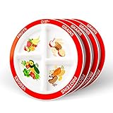 MyPlate 子供用分量分割プレート 4つの楽しくバランスの取れたセクション 好き嫌いの多い子供に P0000116