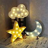 卸売Lovelyクラウドライト3d Star Moon Night Light LEDキュートマーキーSignベビー子供ベッドルームの装飾子供プレゼントおもちゃm02 1ピースランダム色とデザイン
