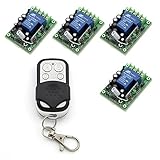 eMylo AC 100 – 240 V 2500 W 4 x 1チャネルRFワイヤレスリモート制御スイッチリレー2個Transmitters with Receiver forライト