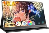 CUIUIC モバイルモニター 15.6インチ ポータブルモニター モバイルディスプレイ 1920x1080FHD IPS液晶パネル