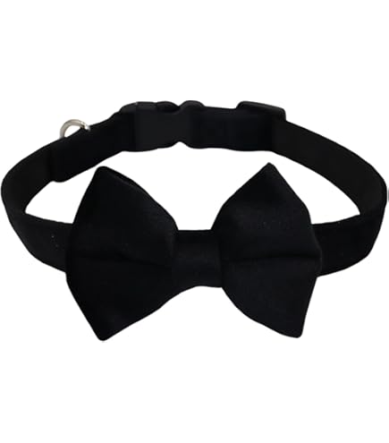 KOOLMOX Dog Bow Tie Formal, Adjustable Bow Tie Dog Collar For Medium And Large Dogs Cats Pets Christmas Wedding Birthday Graduation Holiday Homecoming Costumes Grooming Bow, 2-Pack Black And Green