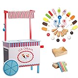 [スヴァン]Svan Ice Cream Cart by Real Wood Construction, with Money Box, Chalkboard, Chalk and Over 30 I