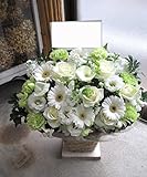ＴＶチャンピオン出場【今旬フラワーアレンジメント10,000円 スタンダード 白・グリーン系】誕生日 花　誕生日 プレゼント 女性 フラワーアレンジメント 開業開店祝い 花 劇場 楽屋花 ギフト お見