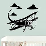 Wall Decal Vinyl Sticker Decor Art Bedroom Design Mural Airplane Plane Cartoon Aircraft Funny Nurser