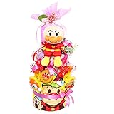 BabyBeans(ベビービーンズ) 豪華 出産祝い アンパンマンおむつケーキ 3段 パンパース Mサイズ ピンク