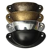 4色アンティーク食器棚の扉キャビネットノブの引き出しの家具シェルプルハンドル