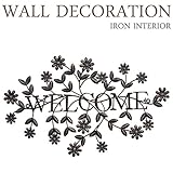 アイアン壁飾り ウォールデコレーション 壁掛け インテリア たんぽぽ ダンデライオン ウェルカムプレート WELCOME オーナメント インテリア雑貨 ディスプレイ 玄関 アンティーク おしゃれ