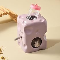 Amazon | KUMORIJP ハムスター ボトル 陶器ハウス 2点セット