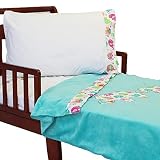 4pc RoomCraft Elephant Parade Toddler Bedding Set Embroidered Applique Jungle Animal Family Blanket 