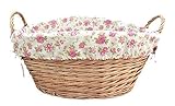 ライトSteamedランドリーバスケットコットン裏地 Garden Rose Lining ブラウン