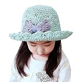 Snoneかわいい ハット キッズ 女の子 リボン 上品 52-54cm おりたたみ可能 コンパクト お出かけ にも 旅行 にも UVカット 日焼け止め 紫外線対策