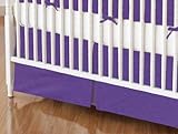 SheetWorld - MINI Crib Skirt (24 x 39) - Solid Purple Woven - Made In USA by sheetworld