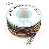 HuaHuiYuan ラッピングワイヤー　305M 30AWG 0.25mm　メッキ銅　ワイヤーラッピング　8線式 テストケーブル