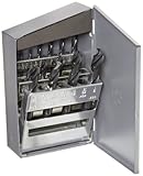 Chicago Latrobe 159 Series High-Speed Steel Short Length Drill Bit Set In Metal Case, Black Oxide Fi