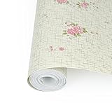 Takarafune 壁紙 はがせるDIY壁紙シール 花柄 ウォールステッカー インテリア 防水シール 45cm×10m