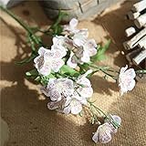 hjuns-Wu全４色選ぶ　明るくてカラフルな造花　人工植物　花束　人工デージー　人工桜　パーティー　店舗装飾　ブーケ　フローラル　飾り物　撮影　小道具 -　白い