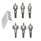 ホールソーセット Maxun 6PCS 12-22mm HSS ドリルビット 電動ドリル ステンレス鋼管 アルミニウム管 鋼板 鉄板用穴あけ DIY工具