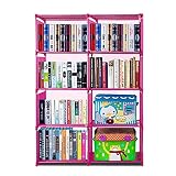 Corgy 4段DIYストレージキューブオーガナイザープラスチッククローゼットシェルフ8-cube本棚キャビネット、グレー(米国Stock ) One Size