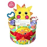 出産祝いに大人気！おむつケーキ Sassy（サッシー） サンシャイン・ミラー/赤ちゃんの内祝い・誕生日プレゼント ギフトセット ダイパーケーキ/男の子or女の子 (パンパースM18 （1歳のお誕生日プ