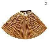 Nice Days（ナイス　ディズ）　 子供服 女の子 スカート ギャザースカート 可愛い 柔らか ベルベット カジュアル 披露宴 ボレロ 結婚式 (90, ゴールド)