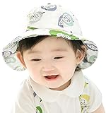 GEMVIE ベビー用ハット つば広 赤ちゃんキャップ サファリハット キッズ 帽子 子供 果物 女の子 男の子 紫外線 UVカット 日よけ 日焼け止め ホワイト