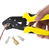 プロフェッショナル圧着ツールforピン圧縮Ratcheting &断熱ターミナルCrimper、Handyツールfor wire-electrode Cutting ( gj01-us ) イエロー 