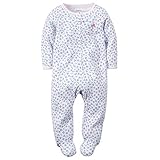 カーターズ Carter's ロンパース カバーオール 長袖 足つき 女の子 綿100% 春秋 Coton Zip-Up Sleep & Play 3M (55-61cm) [並行輸入品]