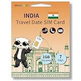 インド旅行SIMカード - 5G/4G LTE高速データ - プリペイド＆ローミング禁止 - 7日間1GB - 観光客やビジネス旅行者のための簡単な有効化