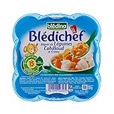 シェフのタラと野菜（15ヶ月）250グラム (Bledina) (x 6) - Bledina Chef Cod and Vegetables (15 months) 250g (Pack of 6)