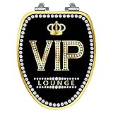 Topseat 3dクローム細長いトイレシートW / Slow Close Chromedメタルヒンジ、木製、VIPラウンジ