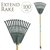 プラスチック製くまで　67.5～100cm　伸縮機能付き　国産