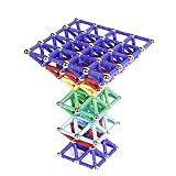 Conijjwa 60個教育磁気Sticks建物ブロック玩具 磁気タイル建設 3d教育玩具セットfor Kids 装飾 誕生日ギフト 知育玩具