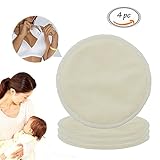 母乳パッド 洗える布製母乳パッド 授乳用パッド 洗濯可能 抗菌 防水 防水布つき ムレにくい 4セット・12cm