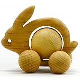 ころころＺＯＯ　ぴょんぴょんうさぎ 天然木使用 木の転がるおもちゃ ころころ工房