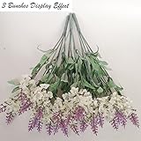 meiliy 3 Bunches Fakeフローラルプロヴァンスラベンダーシルク花高品質人工花ホームホテルオフィス結婚式パーティー庭クラフトアート装飾12.5インチ Meiliy-ML-006w