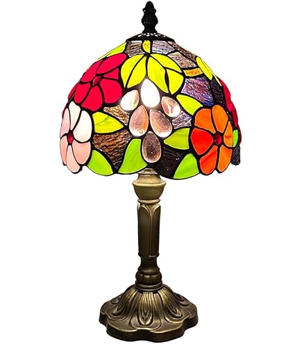 Amazon.co.jp: Table Lamp, Tiffany Style, Stained Glass Lamp