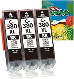 Canon (キャノン)用 BCI-380XLBK (BK/ブラック)-3本セット Bumba製互換インクカートリッジ ICチップ付き 残量表示機能付き 【１年商品保証】BCI381 BCI380 381 380 380BK Canon PIXUS TS8430 TS8330 TS8230 TS8130 TS6230 TS6130 TR9530 TR8530 TR7530