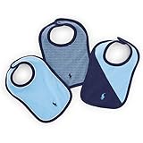 Ralph Lauren(ラルフローレン) ビブ3枚セット(ブルー) スタイ・よだれかけ [並行輸入品]