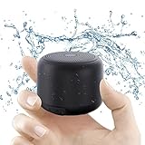 Bluetooth スピーカー 防水 風呂 ワイヤレススピーカー 12時間連続再生マイク内蔵 ハンズフリー通話 ブルートゥーススピーカー ミニ 小型 キャンプ/水泳/車載 Android/iPhone対応（ブラック）