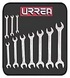 URREA 30000A 6mm-27mm Open End Wrench Set, Chrome [並行輸入品]