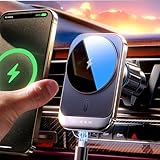 LISEN マグセーフ充電器 車 充電ホルダー スマホスタンド 0.1秒吸着 マグネット 車用スマホホルダー スマホホルダー 車 15 Wワイヤレス 安定性アップ 車載スマホホルダー エアコン吹き出し口 超強磁力iphone 16 pro max エアコン ホルダー 急速 iPhone16 15 14 13 12 Pro Max 16 4-7インチ多機種に適用